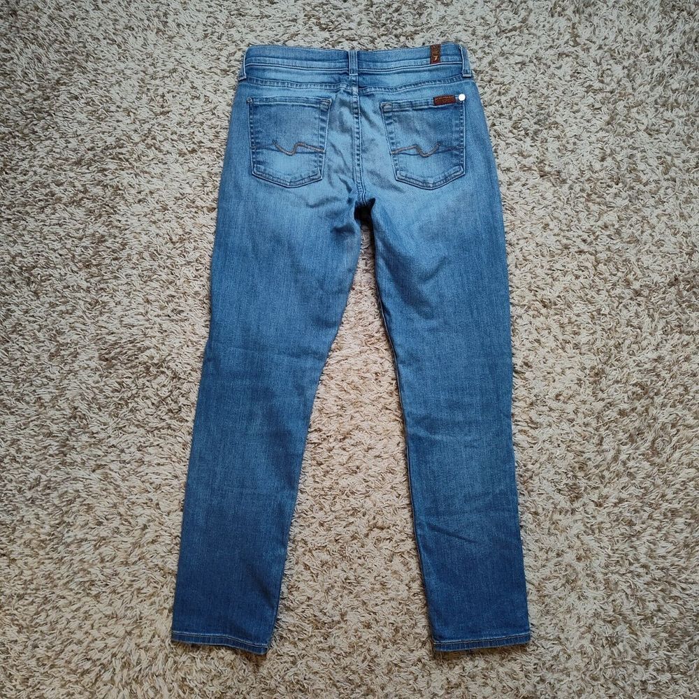 7 For All Mankind Josefina Skinny Boyfriend Women Sz 24 Stretch Jeans - Picture 11 of 12